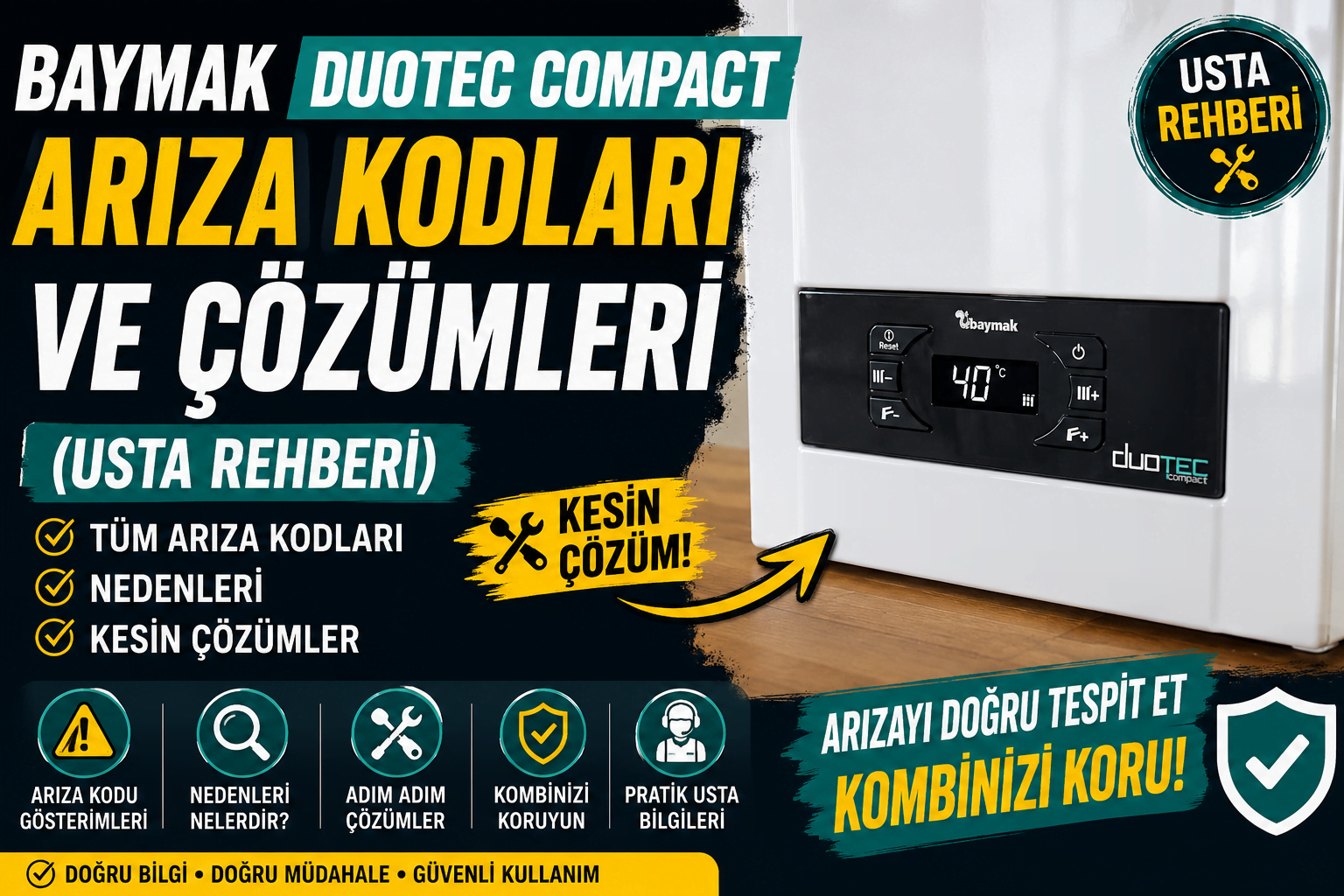 Baymak Duotec Compact Arıza Kodları ve Çözümleri (Usta Rehberi)