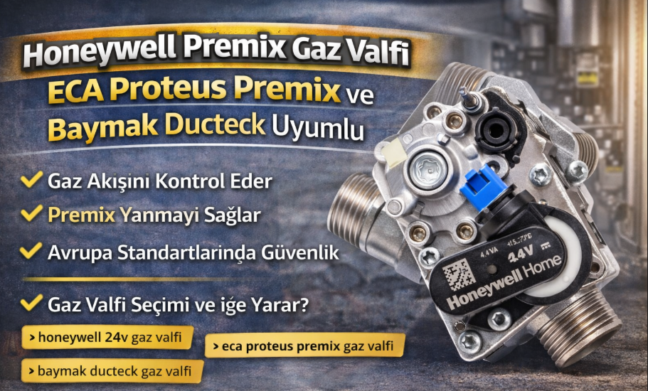 Honeywell, ECA Proteus ve Baymak Ducteck Gaz Valfi İnceleme – Nedir, Nasıl Çalışır, Arızaları ve Seçim Rehber