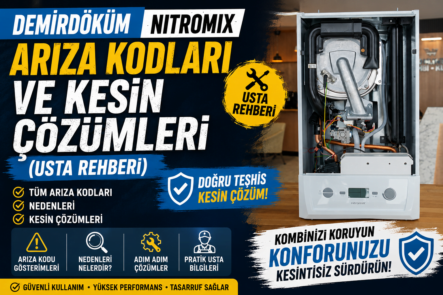 Demirdöküm Nitromix Arıza Kodları ve Kesin Çözümleri (Usta Rehberi)