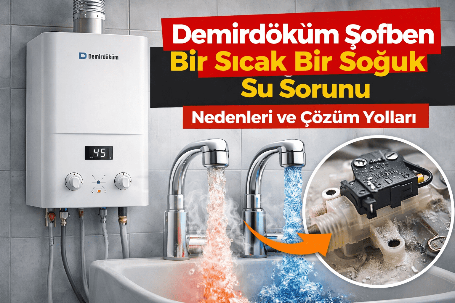 Demirdöküm Hermetik Şofben Bir Sıcak Bir Soğuk Su Veriyor: Nedenleri ve Çözüm Yolları