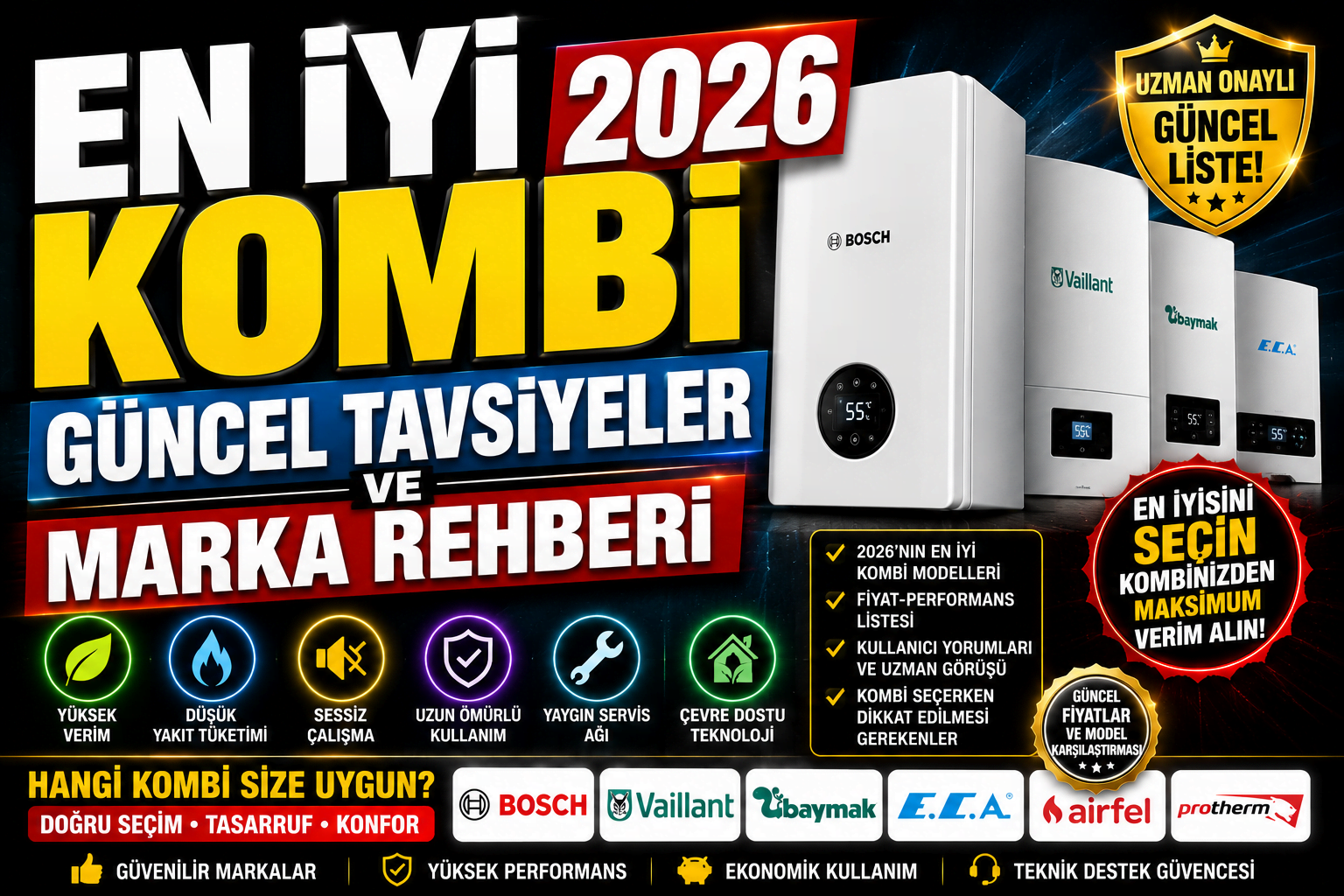 En İyi Kombi 2026 – Güncel Tavsiyeler ve Marka Rehberi