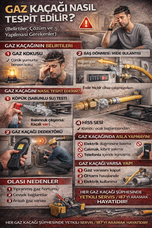Gaz Kaçağı Nasıl Tespit Edilir? (Belirtiler, Çözüm ve Yapılması Gerekenler)