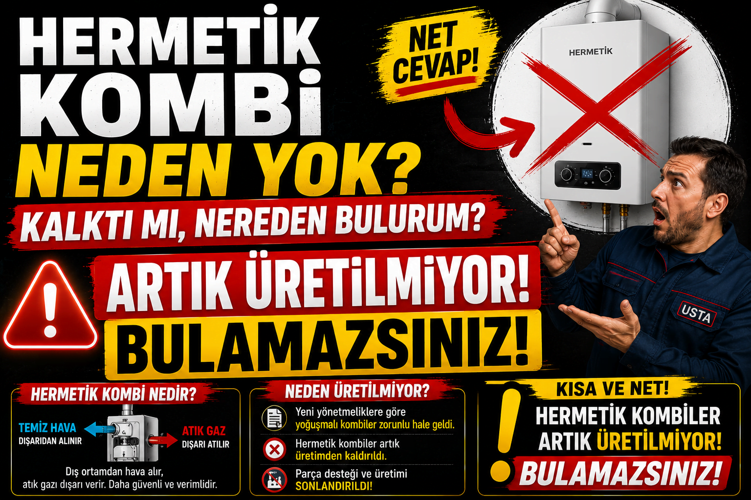 Hermetik Kombi Neden Yok? Kalktı mı, Nereden Bulurum?