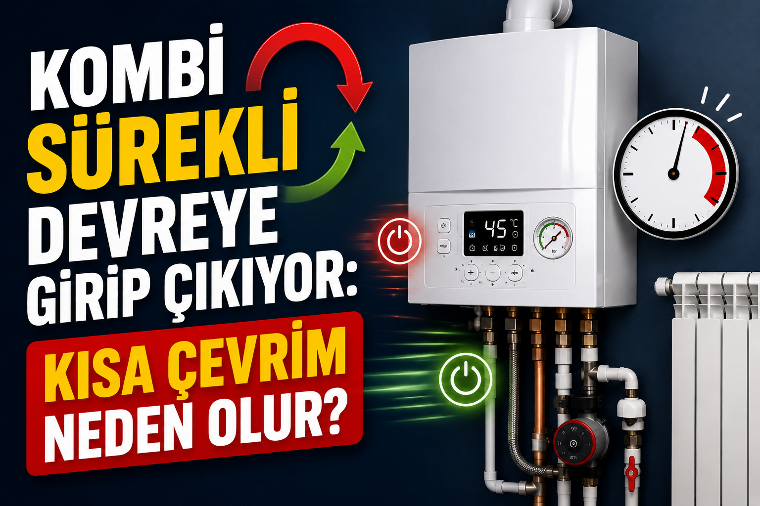 Kombi Sürekli Devreye Girip Çıkıyor: Kısa Çevrim Neden Olur?