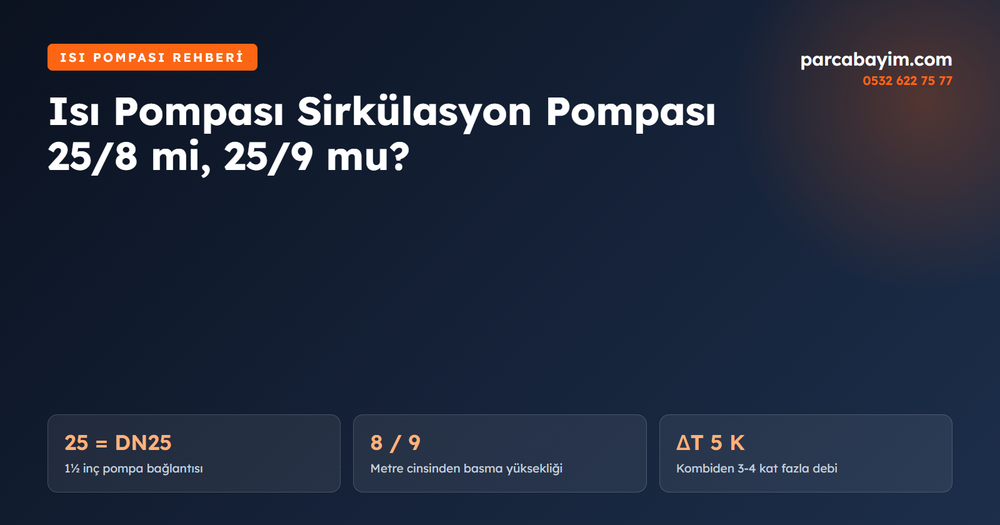 Isı Pompası İçin Sirkülasyon Pompası: 25/8 mi, 25/9 mu? Seçim ve Debi Hesabı