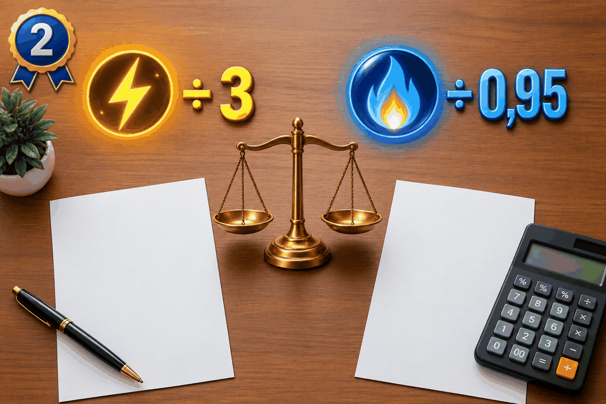 Elektrik bölü COP ile gaz bölü verim karşılaştırma formülü