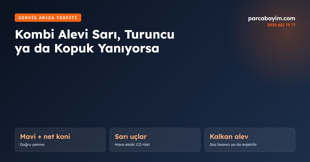 Kombi Alevi Sarı, Turuncu ya da Kopuk Yanıyorsa: Alev Rengi ve Şekliyle Arıza Tespiti