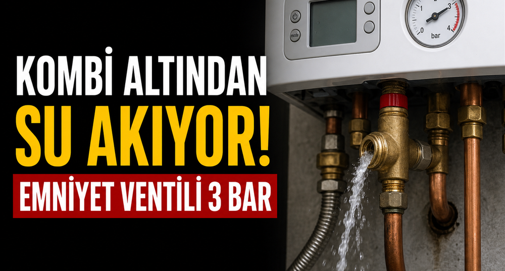 Kombi Altından Neden Su Akıtır? 3 Barlık Emniyet Ventili