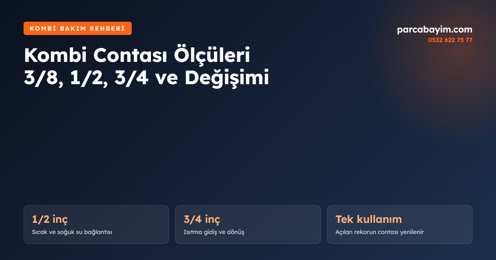 Kombi Contası Nerede Bulunur, Nasıl Değiştirilir? 3/8, 1/2, 3/4 Conta Ölçüleri