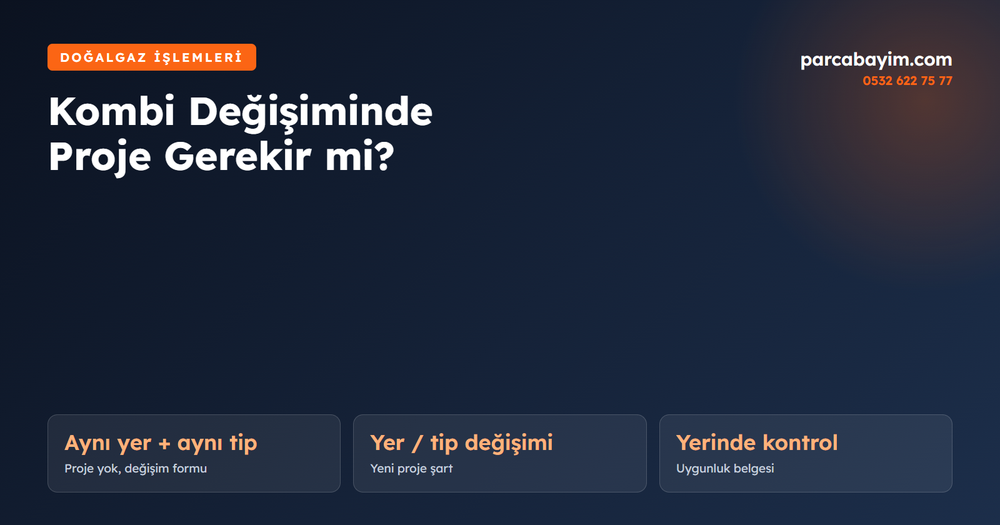 Kombi Değişiminde Proje Gerekir mi? Uygunluk Belgesi ve Ücretler