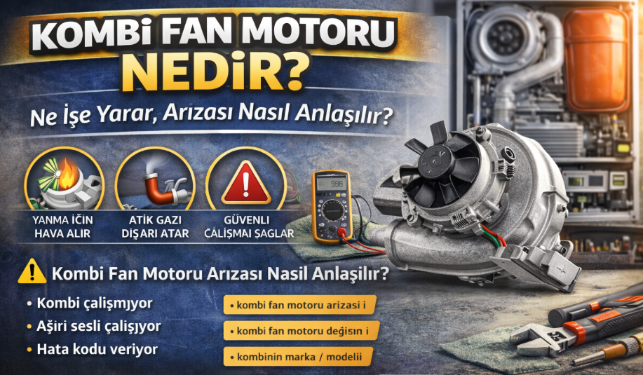 Kombi Fan Motoru Nedir? Ne İşe Yarar, Arızası Nasıl Anlaşılır?