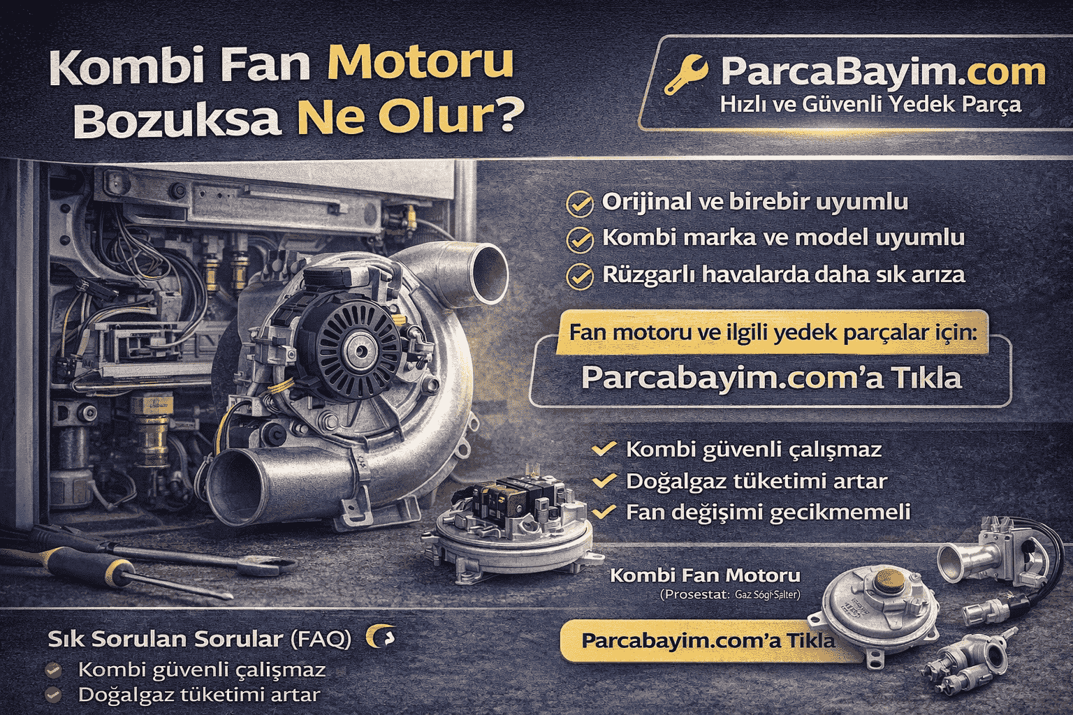 Kombi Fan Motoru Bozuksa Ne Olur? (Arıza, Belirtiler ve Çözüm)