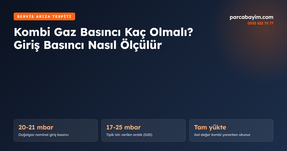 Kombi Gaz Basıncı Kaç Olmalı? Giriş Basıncı Nasıl Ölçülür, Statik ve Dinamik Farkı