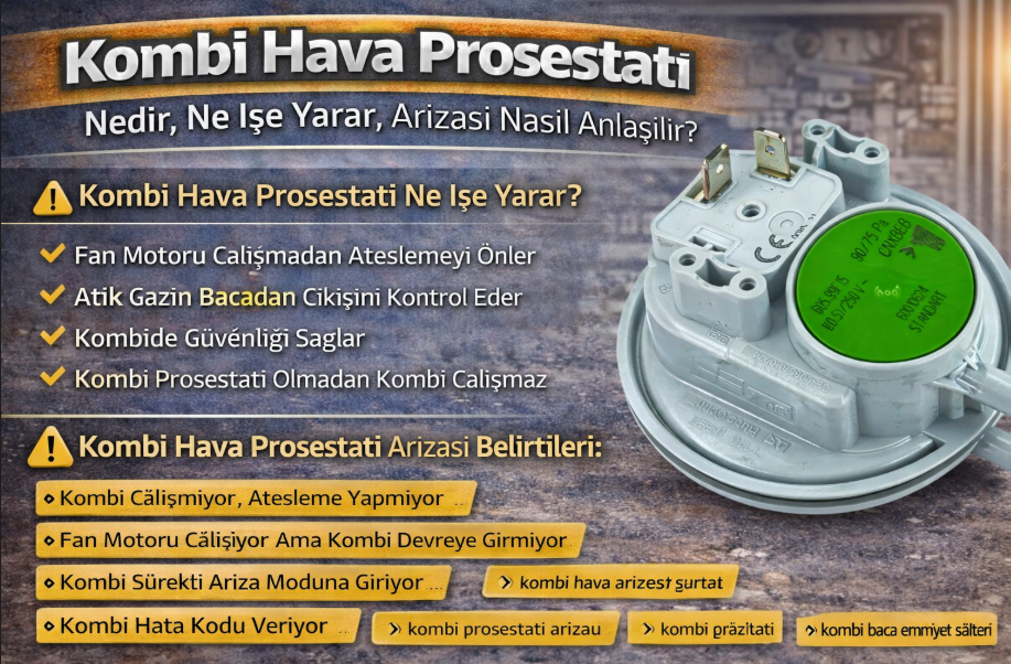 Kombi Hava Prosestatı Nedir? Ne İşe Yarar, Arızası Nasıl Anlaşılır?