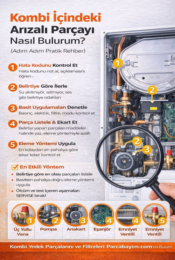 Kombi İçindeki Arızalı Parçayı Nasıl Bulurum? 