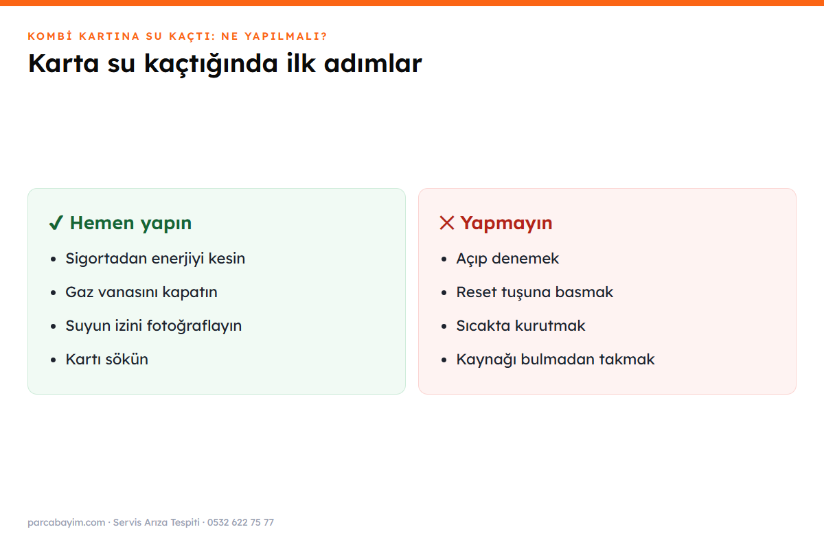 Islanan kombi kartı için yapılacaklar ve yapılmayacaklar