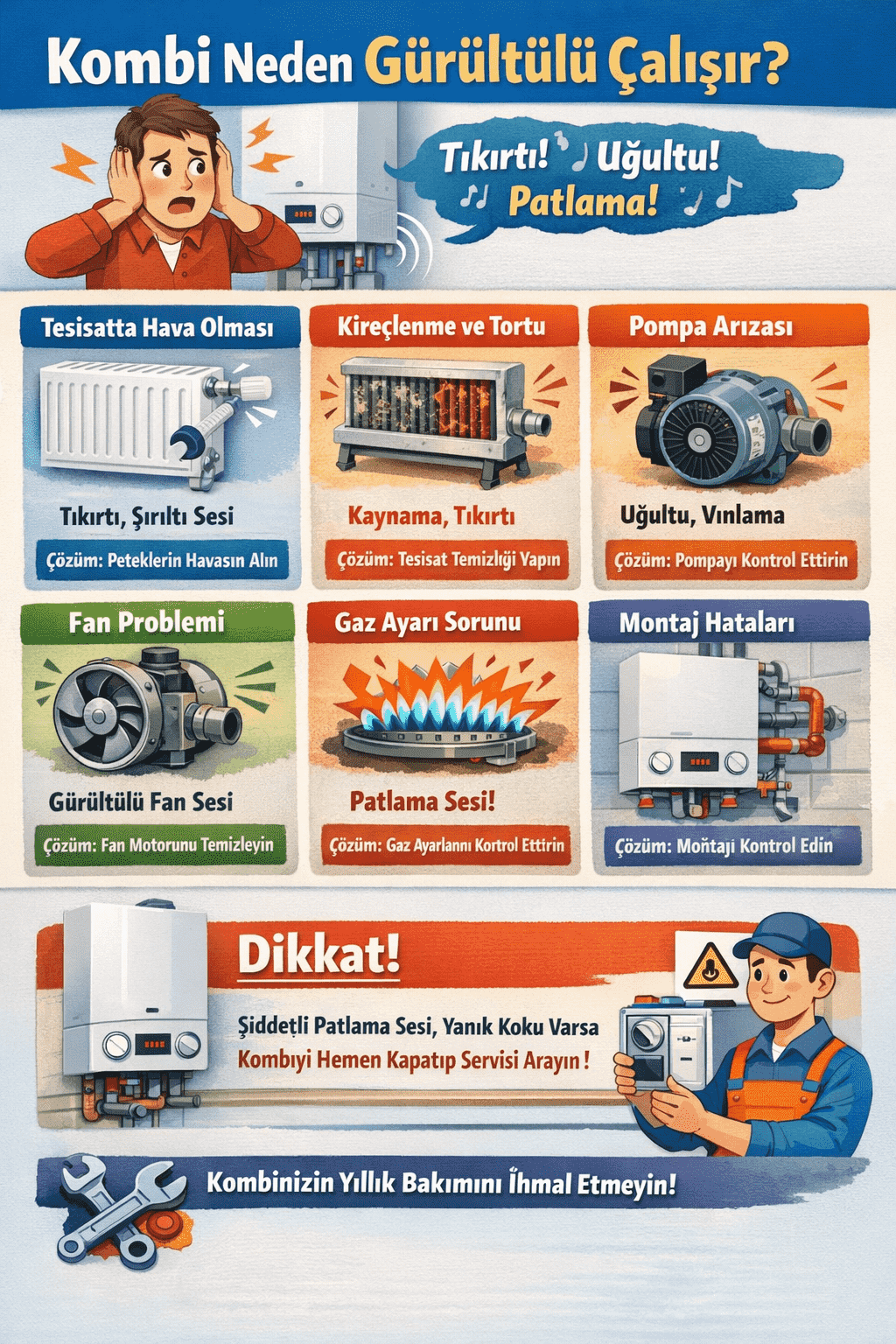 Kombi Neden Gürültülü Çalışır?