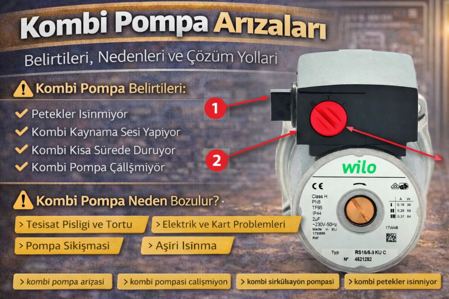 Kombi Pompa Arızaları Nedir? Belirtileri, Nedenleri ve Çözüm Yolları