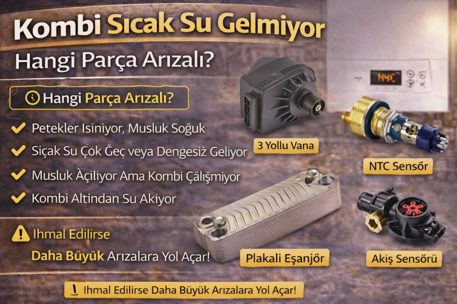 Kombi Basıncı Sürekli Yükseliyor → Çözüm ve Gerekli Parçalar (Net Rehber)