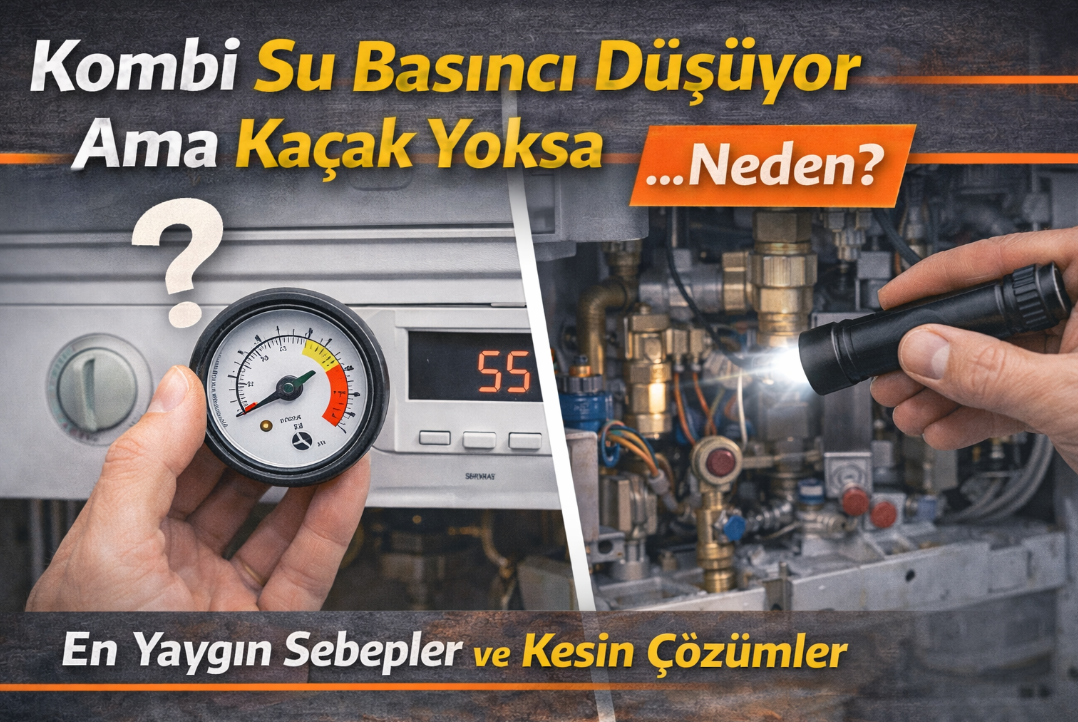 Kombi Su Basıncı Düşüyor Ama Kaçak Yoksa Neden? (En Yaygın Sebepler)
