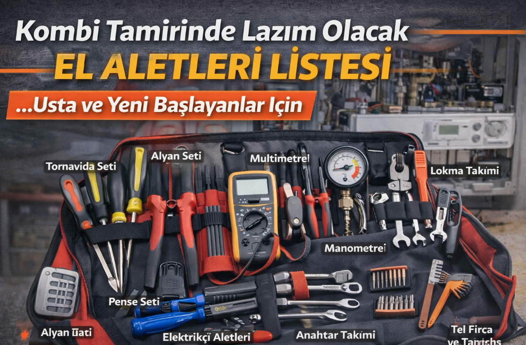 Kombi Tamirinde Lazım Olacak El Aletleri Listesi (Usta ve Yeni Başlayanlar İçin)