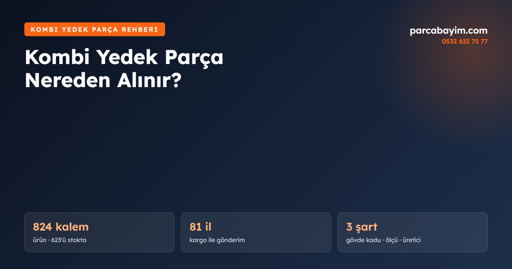Kombi Yedek Parça Nereden Alınır? 3 Kanal, 8 Kontrol ve Doğru Seçim