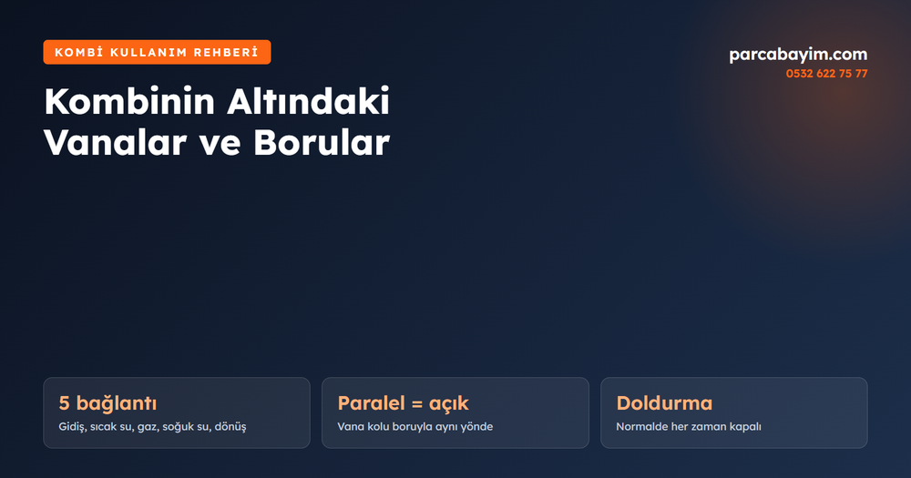 Kombinin Altındaki Vanalar ve Borular: Hangisi Ne İşe Yarar, Açık mı Kapalı mı Olmalı?