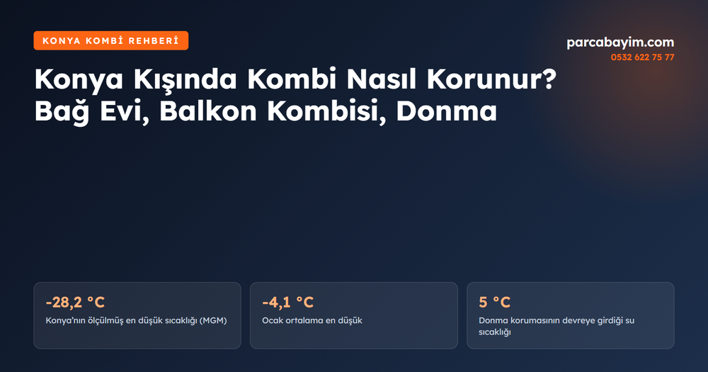 Konya Kışında Kombi Nasıl Korunur? Bağ Evi, Balkon Kombisi ve Dondan Zarar Gören Parçalar