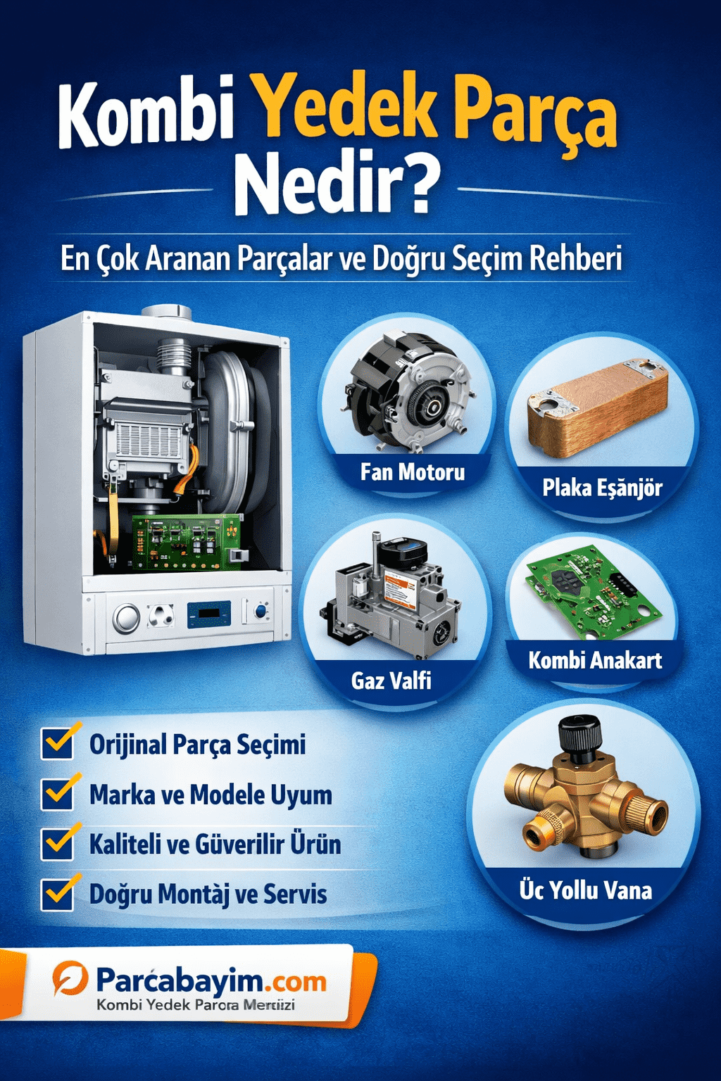 Kombi Yedek Parça Nedir? En Çok Aranan Parçalar ve Doğru Seçim Rehberi