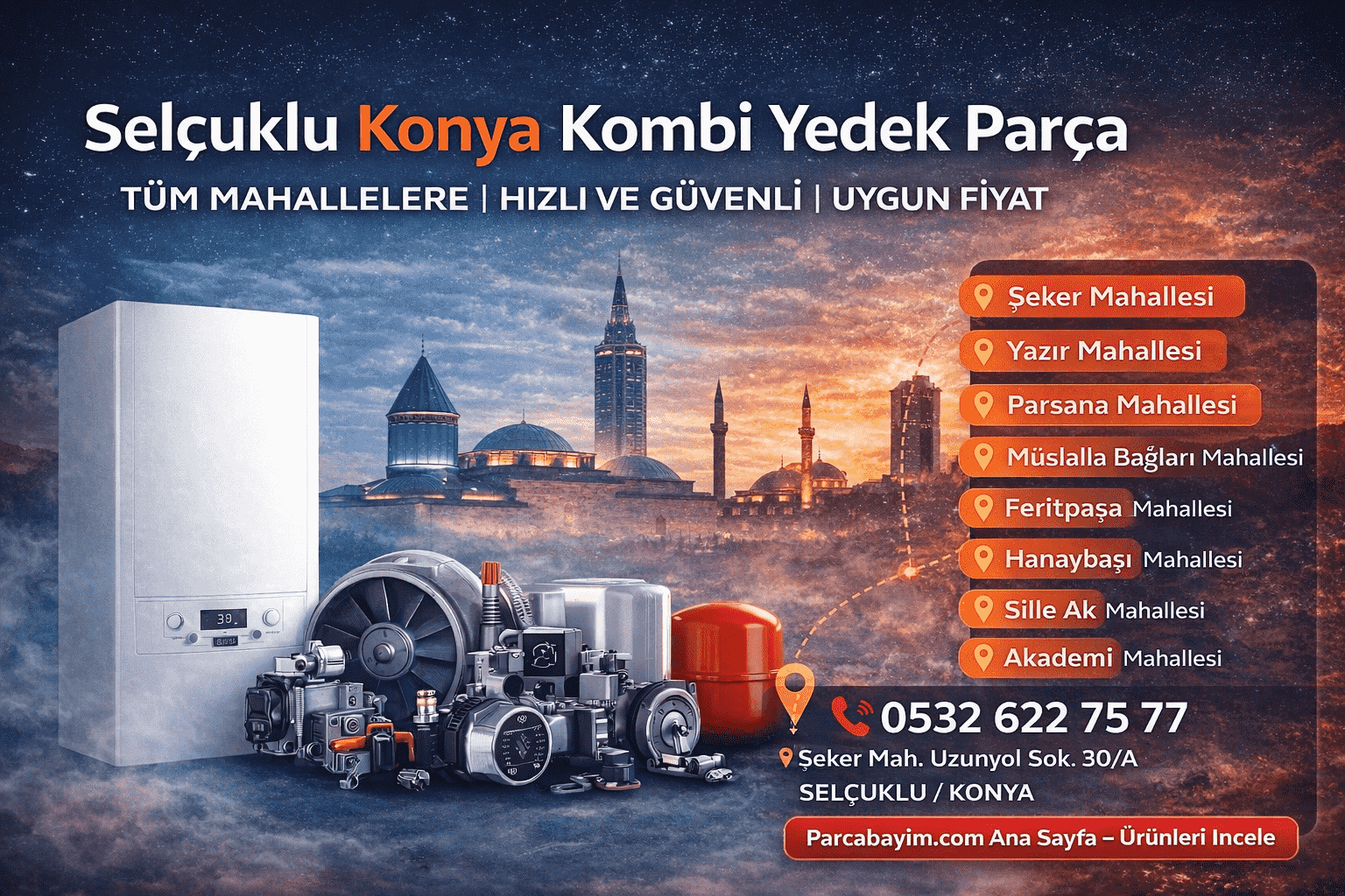 Selçuklu Konya Kombi Yedek Parça