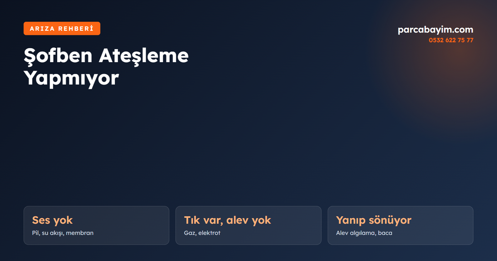 Şofben Ateşleme Yapmıyor: 9 Neden ve Adım Adım Çözüm