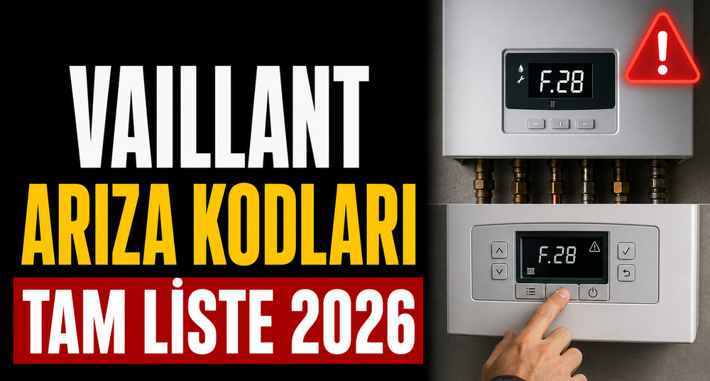 Vaillant Kombi Arıza Kodları Tam Liste: F22, F28, F75 (2026)