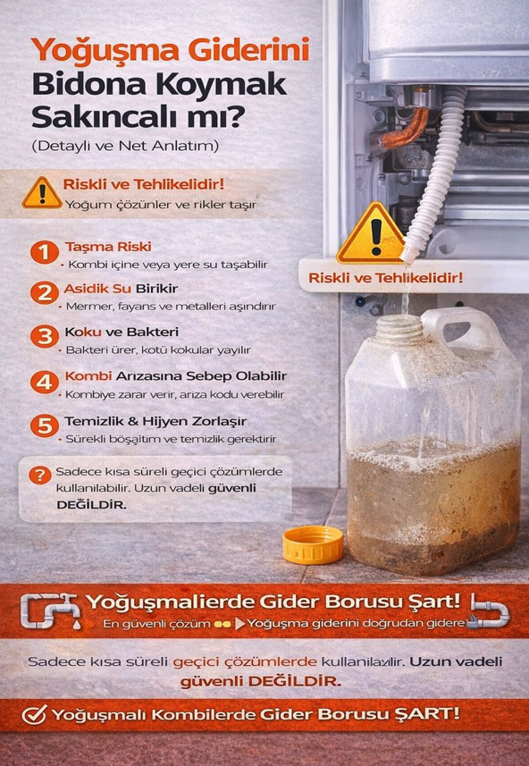 Yoğuşma Giderini Bidona Koymak Sakıncalı mı?