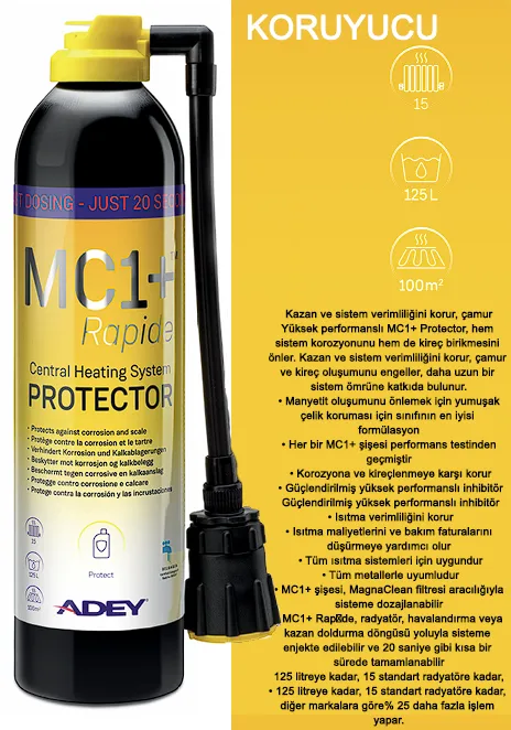 MC1+ Koruyucu Rapide 300ml (Korozyon ve Kirece karşı Kimyasal Koruma)  Kombi Yedek Parça