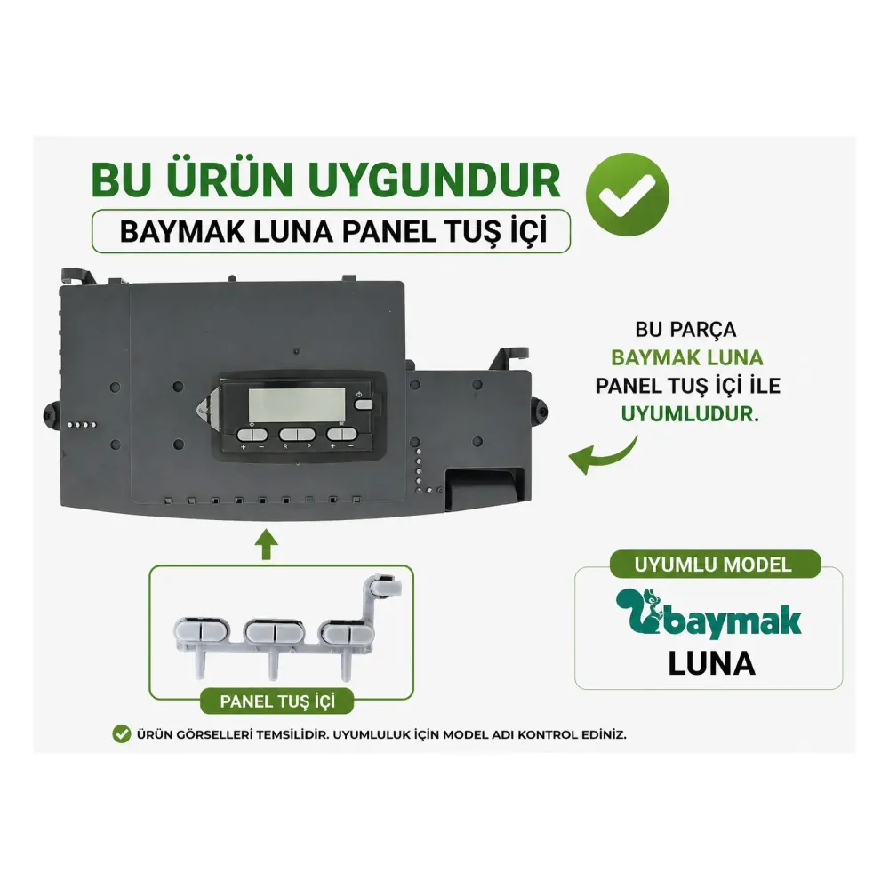 Baymak Luna 3 Tuş Takımı Düğme İçi Baymak Luna 3 Tuş Takımı Düğme İçi - 3. görsel