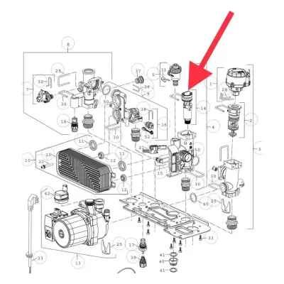Bosch Gaz 6000 W U072 Uyumlu Akış Türbini Bitron Metal Filtreli 3