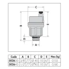 Caleffi Robocal Otomatik Hava Purjörü 1/2 Pirinç Hermann 502640 - 4. görsel