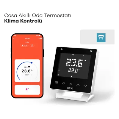 Cosa Akıllı Oda Termostatı Klima Kontrolü V5 Beyaz