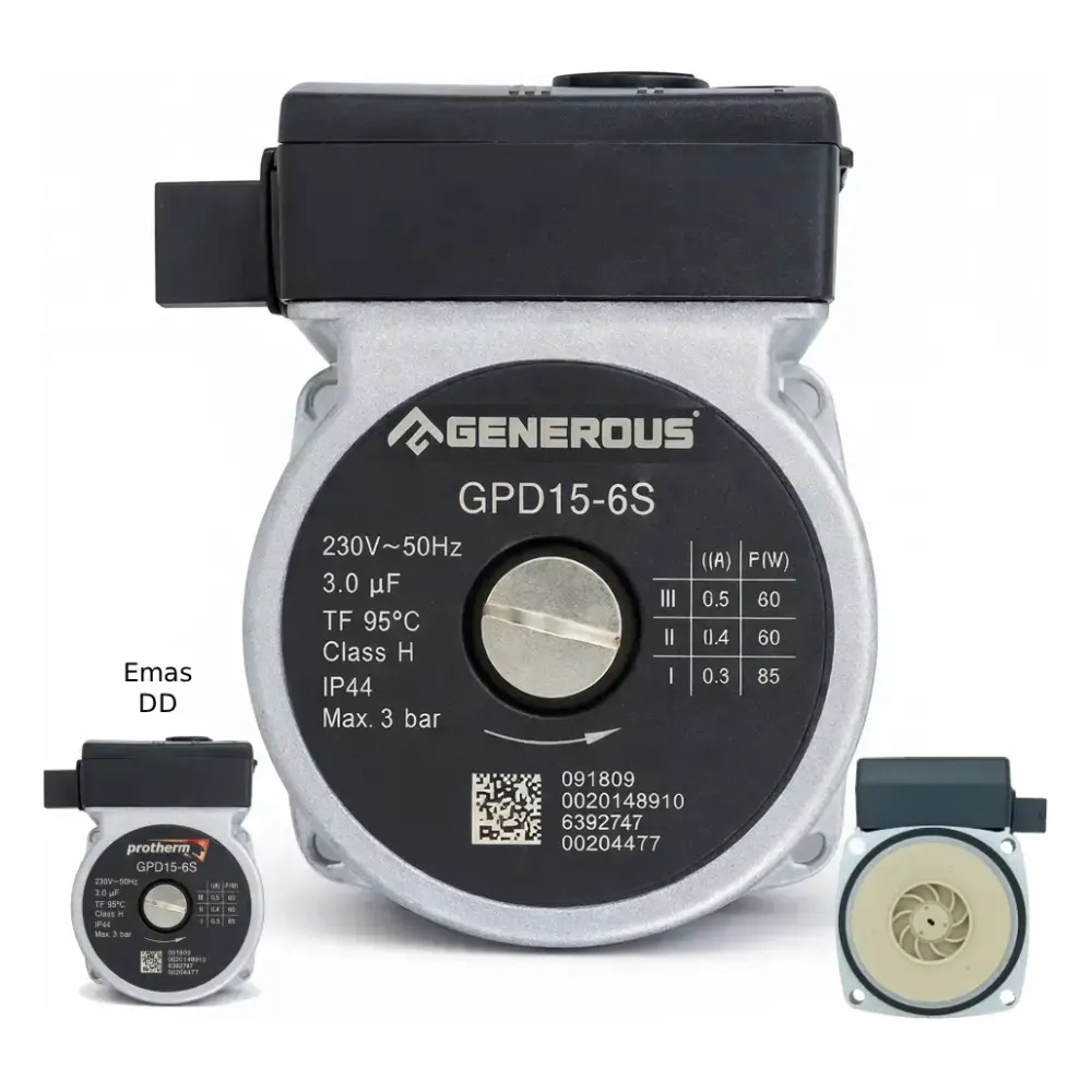 Demirdöküm Nepto Protherm Emas Uyumlu Pompa Motoru GPD 15-5S Demirdöküm Nepto Protherm Emas Uyumlu Pompa Motoru GPD 15-5S