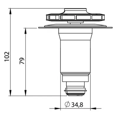 Duca Pompa Rotoru Wilo 15/5 Uyumlu - Dar Çanak 35 mm, 21/68 mm Çark 3