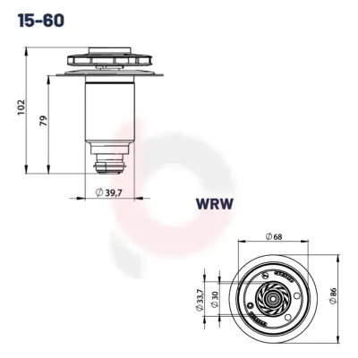 Duca Pompa Rotoru Wilo 15/6 Uyumlu - Çanak 40 mm (VHSL, VPAR SL 15/6) 2