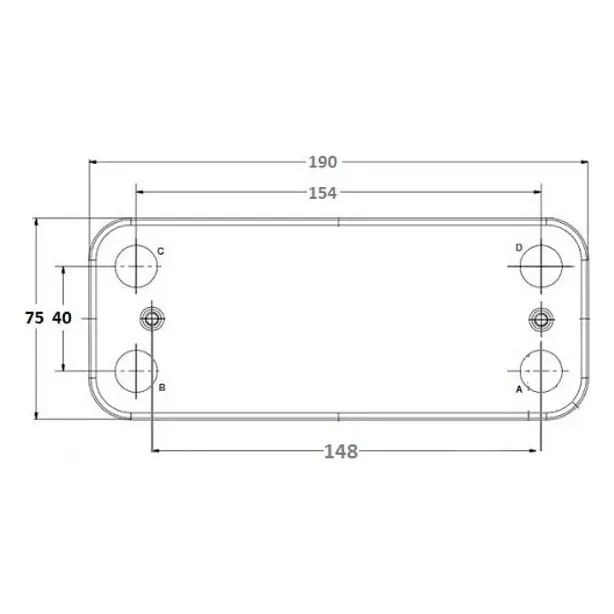 ECA Confeo Proteus Uyumlu Condevo Plaka Eşanjör 12 Plaka 148 mm - 4. görsel