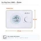 Eca Poly Pure Kablosuz Oda Termostatı On/Off 100W - 2. görsel