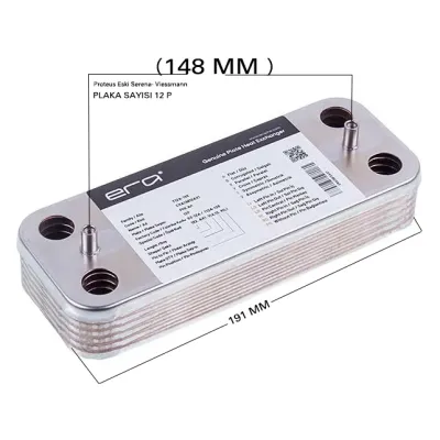 Hrale Plaka Eşanjör 12 Plaka 148 mm - ECA Confeo Proteus Uyumlu 2