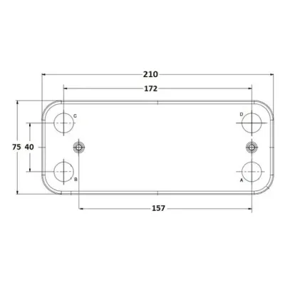 Hrale Plaka Eşanjör 16 Plaka 156,5 mm - Baymak Baxi Eco3 Luna3 Uyumlu 3
