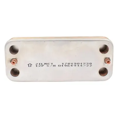 Zilmet Plaka Eşanjör 12 Plaka 160 mm - Airfel Eco5 Baymak Eko-5 Uyumlu 3